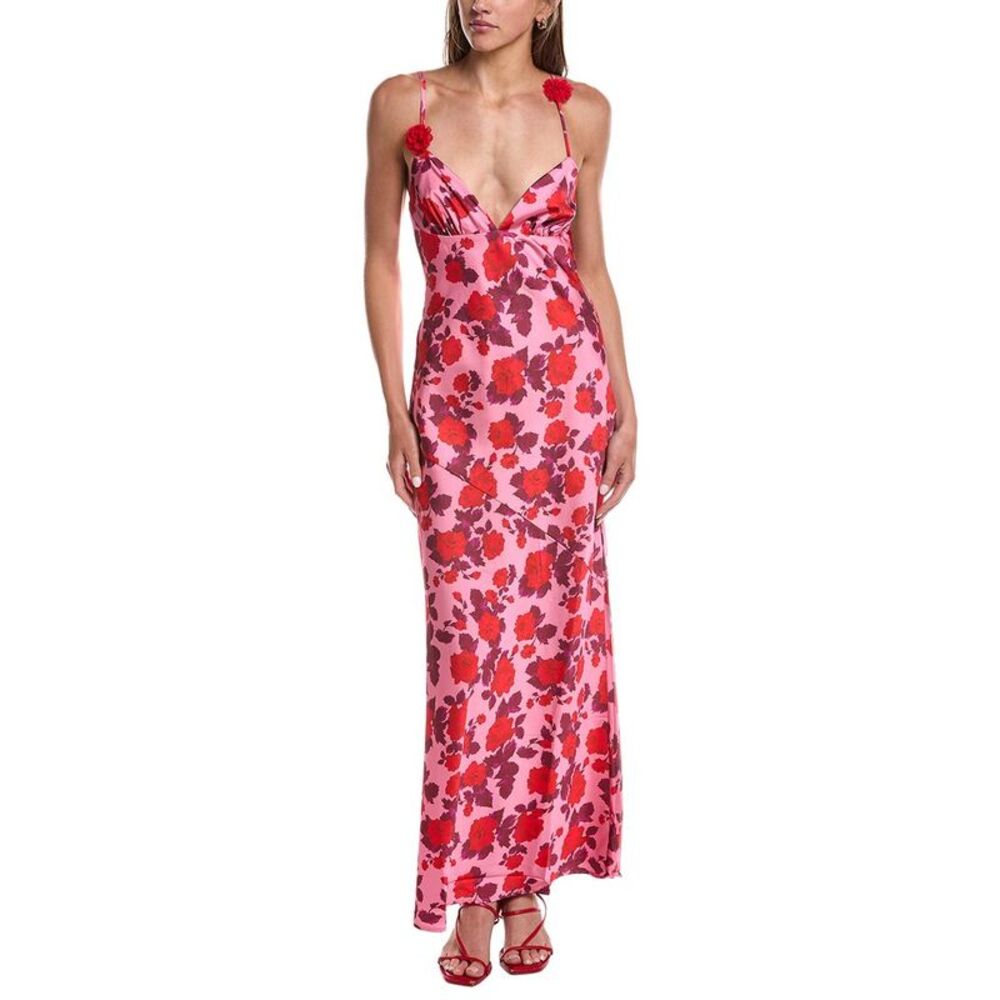 For Love & Lemons Womens Huda Maxi Dress, Pink